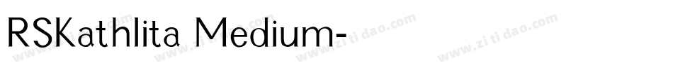 RSKathlita Medium字体转换